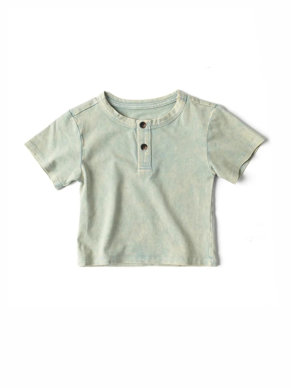 Little Bipsy Jersey Henley Tee - Green Wash